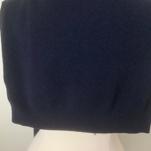 J. Crew Asymmetrical Zip Stripe Navy Sweater XS - Picture 9 of 16